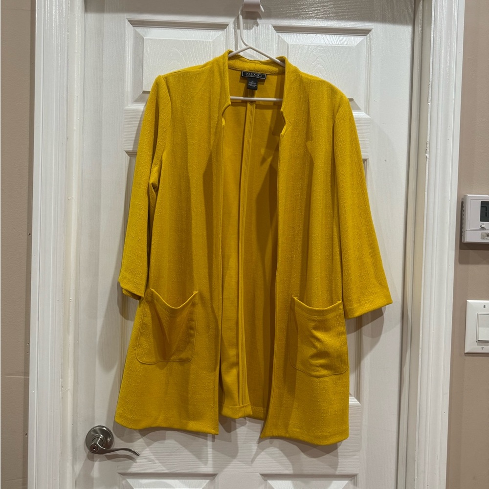 NYCC Yellow Open-Front Cardigan Jacket